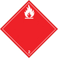 Flammable Gases TDG Placard, Adhesive Vinyl PB Rental Co. Ltd.