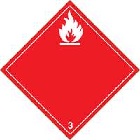 Flammable Liquids TDG Placard, Plastic PB Rental Co. Ltd.
