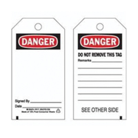 &eacute;tiquettes de pr&eacute;vention des accidents, Polyester, 3" la x 5-3/4" h, Anglais PB Rental Co. Ltd.