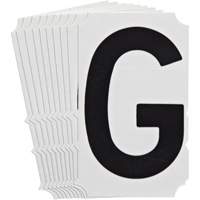 &eacute;tiquettes de lettres et chiffres gothiques individuels Quick-Align, G, 4" h, Noir PB Rental Co. Ltd.