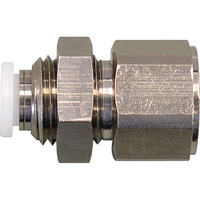 Raccord de cloison femelle filet&eacute;e Topfit, 1/4" dia., Polym&egrave;re PB Rental Co. Ltd.