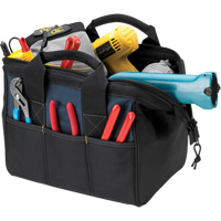 Sac &agrave; outils BIGMOUTH, Polyester, 23 pochettes, Noir PB Rental Co. Ltd.