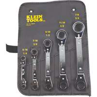 Reversible Ratcheting Offset Box Wrench Set, Ratcheting Box, 5 Pieces, Imperial PB Rental Co. Ltd.