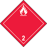 TDG Shipping Labels, Class 2.1, Flammable Gases, Paper PB Rental Co. Ltd.