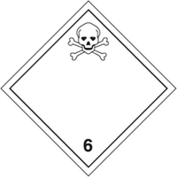 TDG Shipping Labels, Class 6.1, Toxic Substances, Paper PB Rental Co. Ltd.