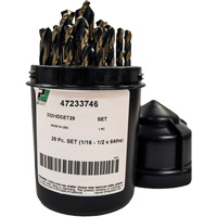 Jeu de forets robustes, 29 morceaux, Acier rapide PB Rental Co. Ltd.
