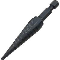 #1 Step Drill Bit, 1/8" - 1/2" , 1-3/2" Increments, High Speed Steel PB Rental Co. Ltd.