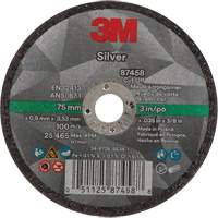 Meule &agrave; tronçonner Silver, 3" x 0,04", Arbre de 3/8"-24, Type 1, C&eacute;ramique, 25645 Tr/min PB Rental Co. Ltd.
