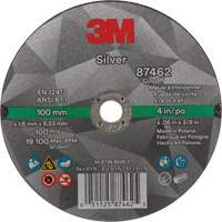 Silver Cut-Off Wheel, 4" x 0.06", 3/8"-24 Arbor, Type 1, Ceramic, 19100 RPM PB Rental Co. Ltd.