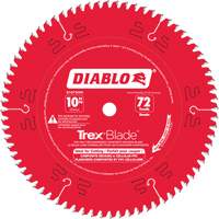 Lame de scie &agrave; d&eacute;couper Trex Blade, 10", 72 dents, Pour Plastique/Plastique PB Rental Co. Ltd.