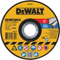 Metal Cut-Off Wheel, 4-1/2" x 0.045", 7/8" Arbor, Aluminum Oxide, Type 1 PB Rental Co. Ltd.
