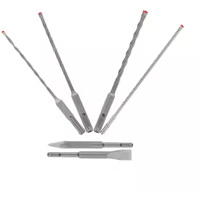 Jeu de forets et burins pour marteau &agrave; t&ecirc;te enti&egrave;rement au carbure &agrave; 4 couteaux SDS-Plus Rebar Demon, 6 morceaux, Carbure PB Rental Co. Ltd.