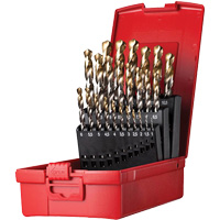 Jeu de forets s&eacute;rie courte combin&eacute;s robustes, 25 morceaux, Acier rapide PB Rental Co. Ltd.