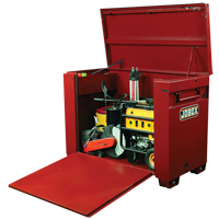 Coffre grande capacit&eacute; avec panneau frontal ouvrant, 60" x 31" x 45", Acier, Rouge PB Rental Co. Ltd.