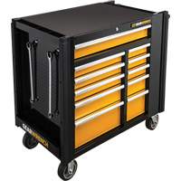 Powered Tool Cart, 11 Drawers, 42-1/2" W x 24-7/16" D x 41" H, Black/Orange PB Rental Co. Ltd.