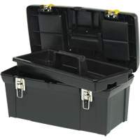 2000 Series Tool Box with Tray, 24" W x 11-1/4" D x 11" H, Black/Yellow PB Rental Co. Ltd.