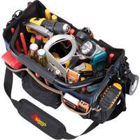 Boîte &agrave; outils ouverte &agrave; base moul&eacute;e, Polyester balistique, 17 pochettes, Noir/Bleu PB Rental Co. Ltd.