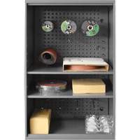 Armoire d'entreposage de produits abrasifs avec panneau perfor&eacute;, Acier, 19-7/8" x 14-1/4" x 32-3/4", Gris PB Rental Co. Ltd.