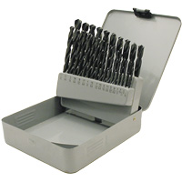 Coffret de forets en oxyde noir JET-KUT, 29 morceaux, Acier rapide PB Rental Co. Ltd.