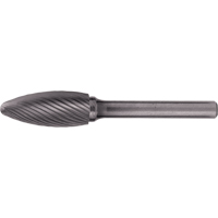 Solid Carbide Burrs - Flame Shaped, 1/8" Dia., 1/8" Shank PB Rental Co. Ltd.