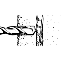 Coupe-barres d'armature rotatifs, 3/8", Tige SDS-Plus, Carbure PB Rental Co. Ltd.