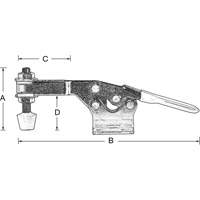 Horizontal Hold-Down Clamps, 500 lbs. Clamping Force, Horizontal PB Rental Co. Ltd.