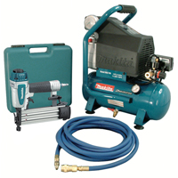 Trousses de compresseur d'air et Cloueuse Brad, &eacute;lectrique, 2,6 gal. (2,6 gal. US), 130 PSI, 120/1 V PB Rental Co. Ltd.