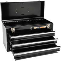 Boîte &agrave; outils portative, 20" la, 3 tiroirs, Noir PB Rental Co. Ltd.