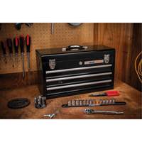 Boîte &agrave; outils portative, 20" la, 3 tiroirs, Noir PB Rental Co. Ltd.