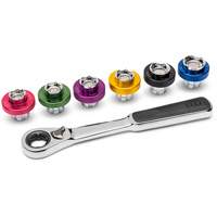 6 Point Magnetic Oil Drain Plug Metric Socket Set, 7 Pieces, 3/8" Drive Size PB Rental Co. Ltd.