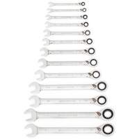 72-Tooth 12 Point Reversible Ratcheting SAE Wrench Set, Combination, 13 Pieces, Imperial PB Rental Co. Ltd.