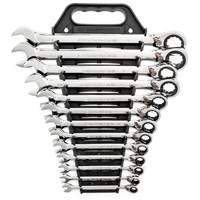 72-Tooth 12 Point Reversible Ratcheting SAE Wrench Set, Combination, 13 Pieces, Imperial PB Rental Co. Ltd.
