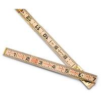 Red End&reg; Oversized Brick Mason Rule, 6' L, Wood, 1/16" Graduations PB Rental Co. Ltd.