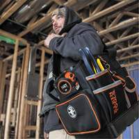 Tradesman Pro Tool Tote, Ballistic Nylon, 40 Pockets, Black/Orange PB Rental Co. Ltd.