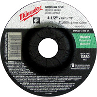 Grinding Wheel, 4-1/2" x 1/4", 7/8" Arbor, Silicon Carbide, Type 27 PB Rental Co. Ltd.