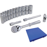 Jeu de douilles et accessoires, 15 Mcx, Prise de 3/8", Profond PB Rental Co. Ltd.