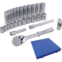 Jeu de douilles m&eacute;triques et accessoires, 26 Mcx, Prise de 3/8", Profond PB Rental Co. Ltd.