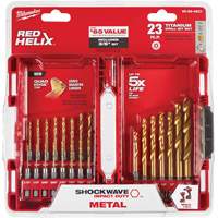 Shockwave Impact Duty Drill Bit Set, 23 Pieces, Titanium PB Rental Co. Ltd.
