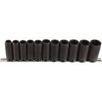 Long Socket Set, 11 Pcs, Impact, 1/2" Drive Size, Deep PB Rental Co. Ltd.
