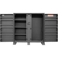 Armoire de rangement avec tablettes pour le chantier, Acier, 47,5 pi³, Gris PB Rental Co. Ltd.