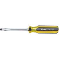 100 PLUS&reg; Standard Slotted Tip Screwdriver, 1/4" Tip, Square, 8-3/16" L, Plastic Handle PB Rental Co. Ltd.