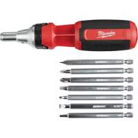 9-in-1 Square Drive Ratcheting Multi-bit Driver, 9-1/10" L, Cushion Grip Handle PB Rental Co. Ltd.