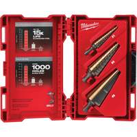 Step Drill Bit Set, 3 Pieces, High Speed Cobalt PB Rental Co. Ltd.