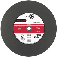 Meule &agrave; tronçonner Power Abrasive A36R, 14" x 3/32", Arbre de 1", Type 1, 4400 Tr/min PB Rental Co. Ltd.