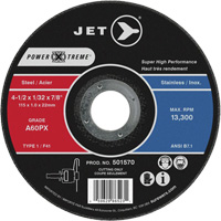 Meule &agrave; tronçonner Power-Xtreme A46PX, 4-1/2" x 1/16", Arbre de 7/8", Type 1, 13 300 Tr/min PB Rental Co. Ltd.