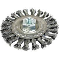 Twist Knot Wheels Threaded for Angle Grinders, 4" Dia., 0.022" Fill, 5/8"-11 Arbor, Steel PB Rental Co. Ltd.