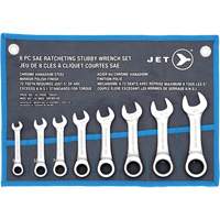 SRCWS-8S Stubby Ratcheting Wrench Set, Combination, 8 Pieces, Imperial PB Rental Co. Ltd.