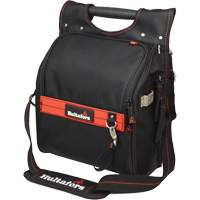 Zippered Professional Electrician's Tool Pouch, Ballistic Polyester, 19 Pockets, Black/Red PB Rental Co. Ltd.