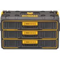 ToughSystem&reg; 2.0 Three-Drawer Unit, 21-4/5" x 12-3/10" x 12-3/5", Black/Yellow PB Rental Co. Ltd.