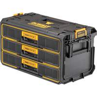 ToughSystem&reg; 2.0 Three-Drawer Unit, 21-4/5" x 12-3/10" x 12-3/5", Black/Yellow PB Rental Co. Ltd.